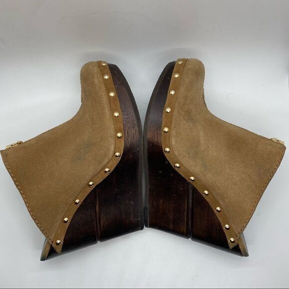 Diane Von Fursetenburg Suede Zippered Clogs - Picture 5 of 6
